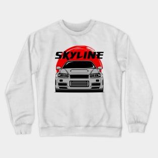 Silver Skyline R34 Crewneck Sweatshirt